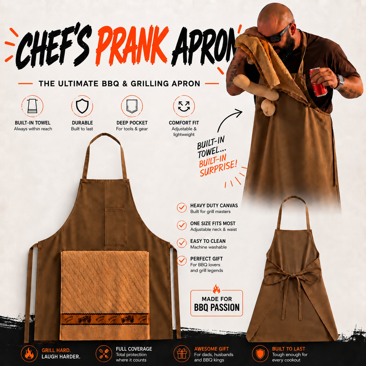 Chef's Prank Apron (Adjustable Fit)